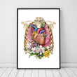 Load image into Gallery viewer, Heart, lungs and a ribcage anatomy art by Codex Anatomicus