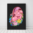 Load image into Gallery viewer, Fetus in a womb anatomy art print by codex anatomicus