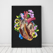 Laden Sie das Bild in den Galerie-Viewer, Heart with flowers poster
