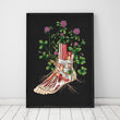 Laden Sie das Bild in den Galerie-Viewer, Floral foot anatomy poster