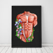 Charger l'image dans la galerie, Male torso muscles - Anatomy Art