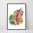 Charger l'image dans la galerie, Skin anatomy art print by Codex Anatomicus in a frame