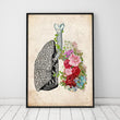 Laden Sie das Bild in den Galerie-Viewer, Vintage lung anatomy poster
