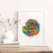 Load image into Gallery viewer, Virus anatomy art print for medical students by Codex Anatomicus