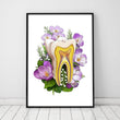 Charger l'image dans la galerie, Floral dental anatomy poster by Codex Anatomicus