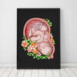 Laden Sie das Bild in den Galerie-Viewer, Fetus in a womb anatomy art print