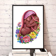 Load image into Gallery viewer, Fetus with flowers - Dark skin tone