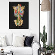 Load image into Gallery viewer, Back skeleton - Floral - Black
