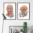 Load image into Gallery viewer, Face anatomy - Floral - White