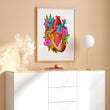 Laden Sie das Bild in den Galerie-Viewer, Anatomical heart with flowers