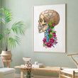Load image into Gallery viewer, Floral skull art print