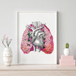 Load image into Gallery viewer, Lungs anatomy art print