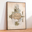Charger l'image dans la galerie, Steampunk brain art print by Codex Anatomicus