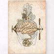 Charger l'image dans la galerie, Steampunk brain art print