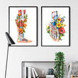 Laden Sie das Bild in den Galerie-Viewer, Bein Anatomie - Floral - Weiß