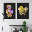 Load image into Gallery viewer, Male pelvis anatomy - Floral - Black