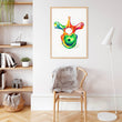 Load image into Gallery viewer, Thoracic vertebra anatomy art