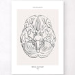 Charger l'image dans la galerie, Brain anatomy line art