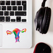Load image into Gallery viewer, watercolor uterus sticker by codex anatomicus