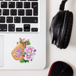 Load image into Gallery viewer, floral breast anatomy sticker by codex anatomicus