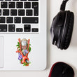 Load image into Gallery viewer, floral thyroid anatomy sticker by codex anatomicus