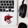 Load image into Gallery viewer, floral liver anatomy sticker by codex anatomicus