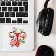 Load image into Gallery viewer, floral uterus anatomy sticker by codex anatomicus
