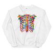 Laden Sie das Bild in den Galerie-Viewer, rib cage anatomy design on a white pullover for medstudents