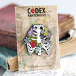 Load image into Gallery viewer, rib cage with flowers enamel pin