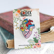 Load image into Gallery viewer, anatomical heart pin with flowers by codex anatomicus