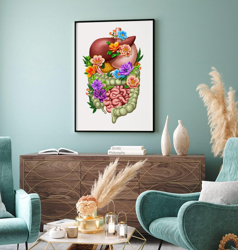 Digestive system anatomy art print by Codex Anatomicus