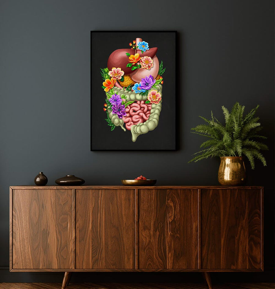 Digestive system anatomy art print by Codex Anatomicus