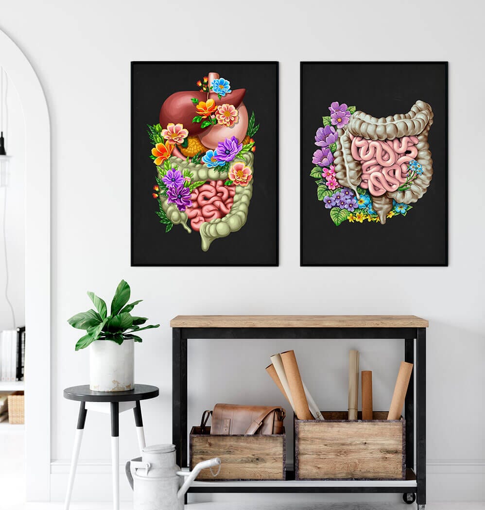 Digestive system anatomy art print by Codex Anatomicus