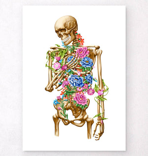 Skeleton anatomy art print