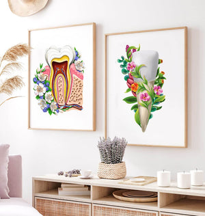 Wall art decor for dental clinics