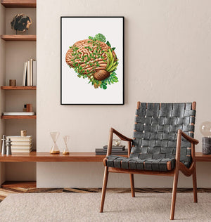 Brain anatomy art print