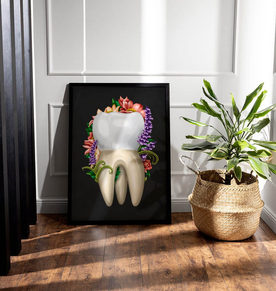 Tooth anatomy molar poster
