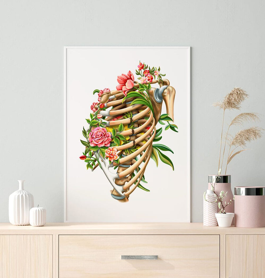 Ribs anatomy art print