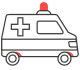an ambulance icon symbolizing fast shipping on codex anatomicus website 