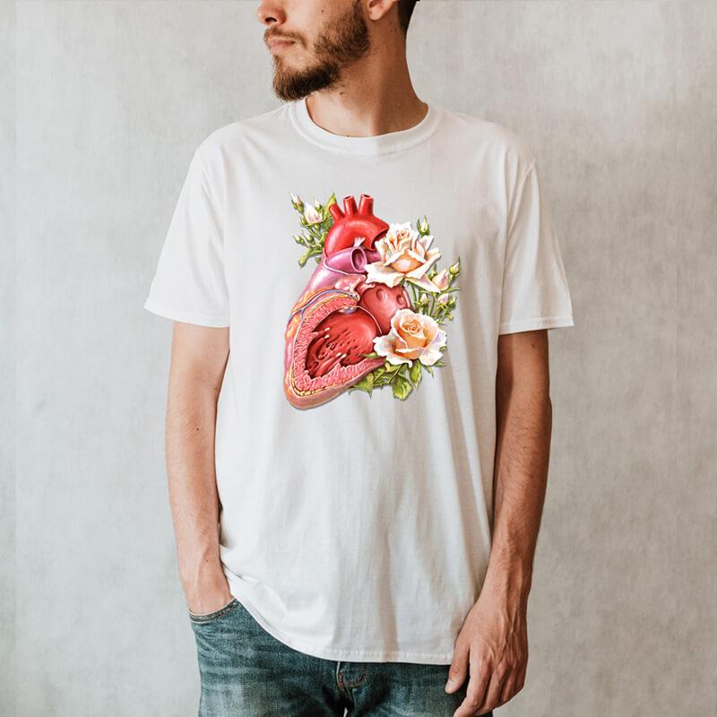 T-shirt Unisexe Cœur II - Floral