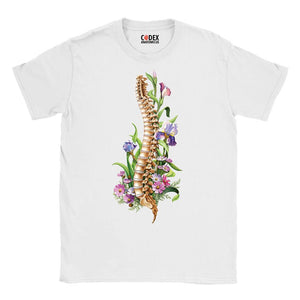 T-shirt Unisexe Colonne Vertébrale - Floral