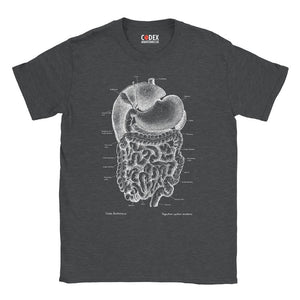 T-shirt Unisexe Système Digestif - Chalkboard