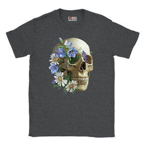 T-shirt Unisexe Crâne - Floral
