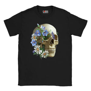 Skull Unisex T-Shirt - Floral