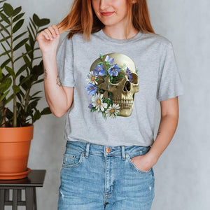 T-shirt Unisexe Crâne - Floral