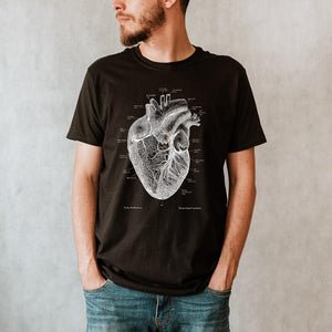 heart anatomy t-shirt for men by codex anatomicus