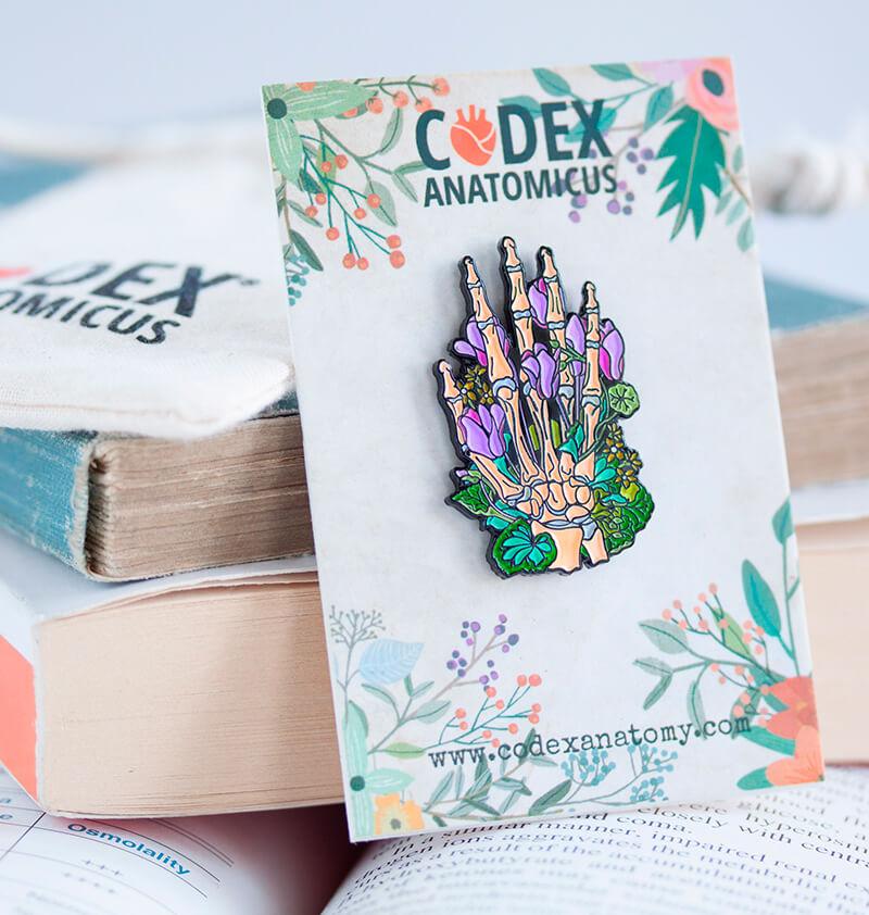 Anatomical hand enamel pin - Medical Gift - Codex Anatomicus