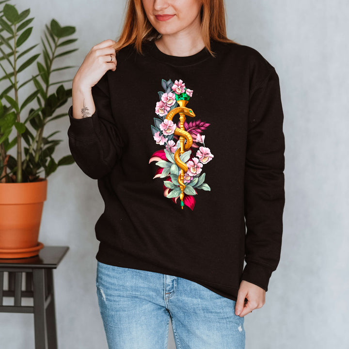 Rod of Asclepius Sweatshirt for nurses and doctors