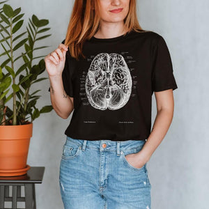 brain anatomy t-shirt for women by codex anatomicus