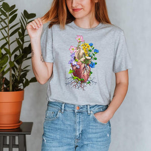 T-shirt Unisexe Cœur - Floral